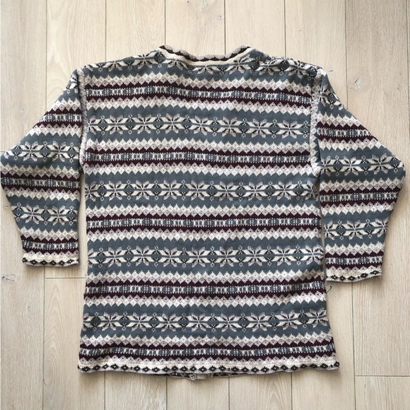 Vintage Grace Nordic Jacquard Clasp Button Cardigan Granny - Picture 9 of 11